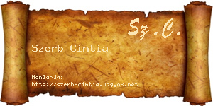 Szerb Cintia névjegykártya
